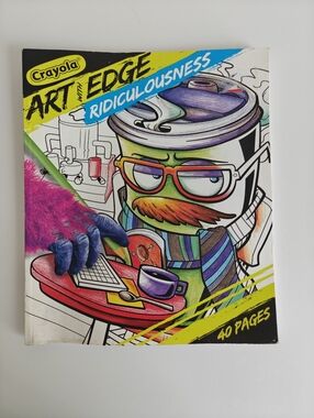 Crayola Art with Edge Ridiculousness Coloring Book 40 Pages 2016 VTG New Unused